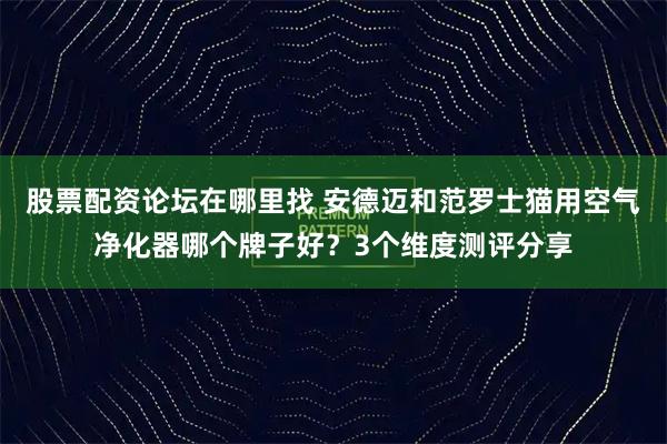 股票配资论坛在哪里找 安德迈和范罗士猫用空气净化器哪个牌子好？3个维度测评分享